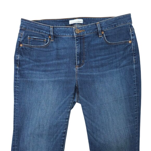 Loft Curvy Skinny Jeans Womens Size 30/10 Medium Wash Mid Rise Denim - Picture 9 of 15
